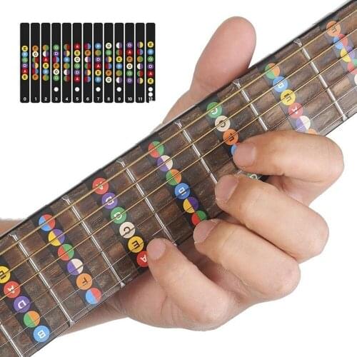 Guitar Fretboard Notes Map Labels Sticker Fingerboard Fret Decals for 6 String Acoustic Electric Guitarra