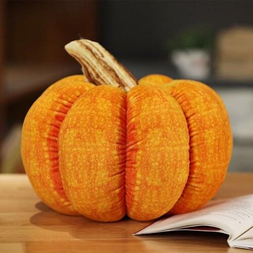 Simulation Pumpkin Pillow Vegetable Soft Pumpkin Cushion Plush Toy Doll Cute Plush Stuffed Toy Halloween Decoration Pumpkin
