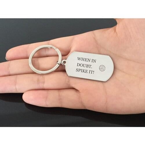 Custom stainless steel jewelry chain, when I suspected it was recorded as a key ball gift for women volleyball fans