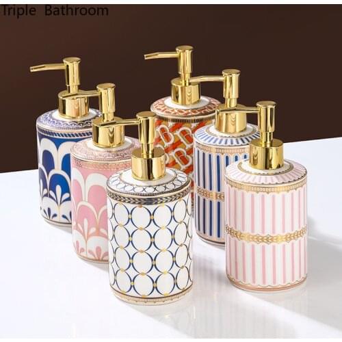 Ceramic Bathroom Accessory Washing Tools shampoo bottle Soap dispenser gargle cup Soap Dish Home Kitchen Supplies Wedding gifts