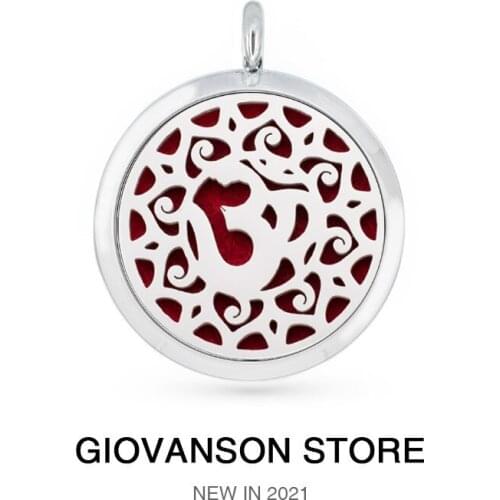 Locket Pendants For Women Gift Necklace Charms Jewelry Making Stainless Steel Magnetic Aromatherapy Essential Oil Perfume 30mm