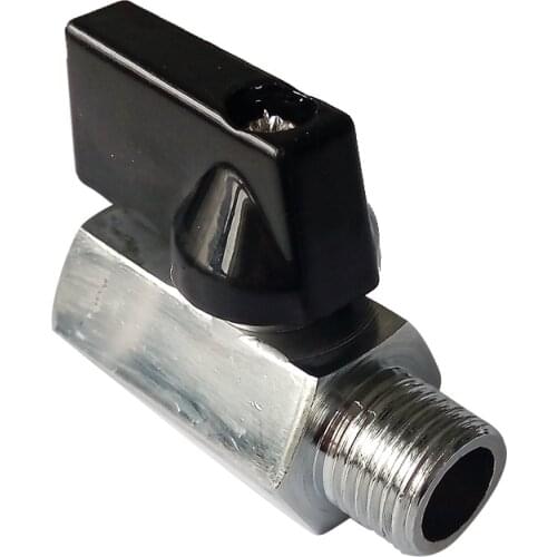 1pc Brass Mini Ball Valve 1/2,3/8"1/4",1/8" BSP Male to Female BSP Chrome Plated For Air Water Fuel