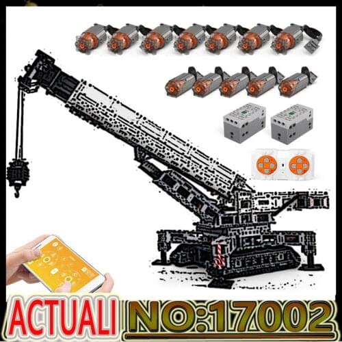 MK17002 High-tech APP RC Engine Power Function Crane LTM Truck Building Brick Blocks Kids Educational Toys XMAS Birthday Gifts