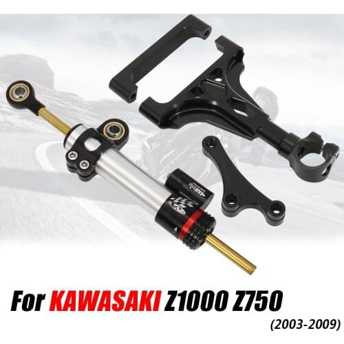 For KAWASAKI Z1000 Z750 03-09 Motorcycle Adjustable Steering Stabilization Shock Absorber Bracket Mounting Support Kit
