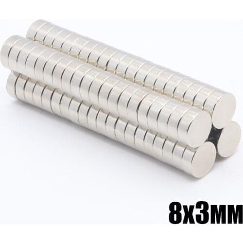 500Pcs 8x3mm Neodymium Magnet Disc N35 Small Round Super Strong Powerful Magnetic Magnets For Craft Permanent NdFeB Sheet 8x 3mm