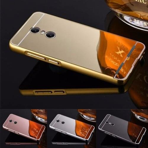 Newest Fashion Luxury Rose Gold Mirror Cases For Lenovo K6 Note Alumimum Metal Frame shell Back Cover for Lenovo k6 NOTE