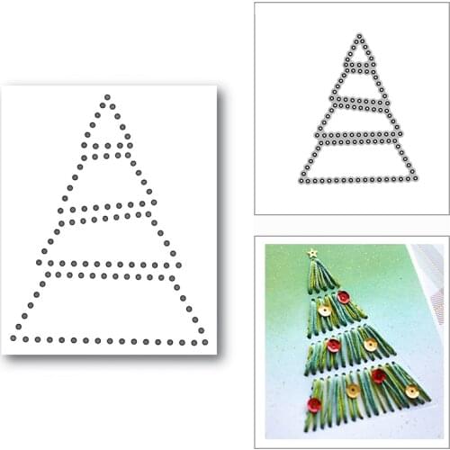 New Christmas Manual Stitched Tree 2020 Metal Cutting Dies for DIY Scrapbooking Decor and Card Making Embossing Craft No Stamps