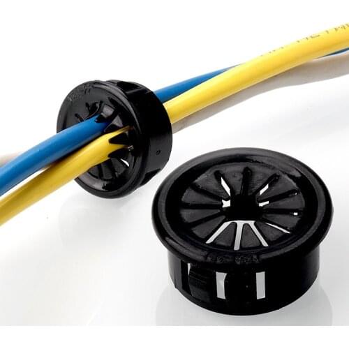 10pcs Plastic buckle Desk Wire Hole Cover Dust plug computer Grommet 35mm Table Cable Outlet Port seal rings Wire rack organizer