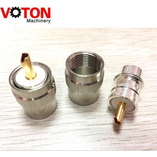 Free shipping 5 pcs UHF ( SO239 ) Straight Male Plug Solder Connector RG213 LMR400 7D-FB Coaxial Connector