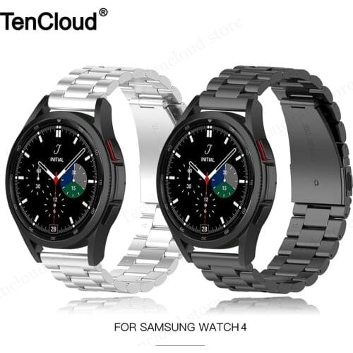 Metal Band For Samsung Galaxy Watch 4 Classic LTE 42 46mm Strap For Galaxy Watch 4 40 44mm Stainless Steel Bracelet Adjust Loop