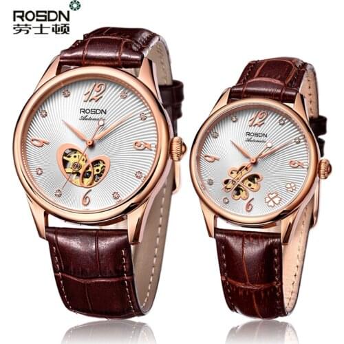 ROSDN Womens Watches Luxury Brand Japan MIYOTA Automatic Mechanical Watch Women Skeleton Sapphire Waterpoof Couple Watch R2061W