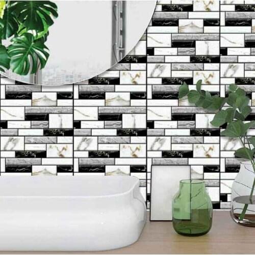 MLGB Self Adhesive Tile Wall Sticker Home Decor 3D Pvc Sticker Covers for Kitchen Cupboard Bathroom Waterproof Wallpaper
