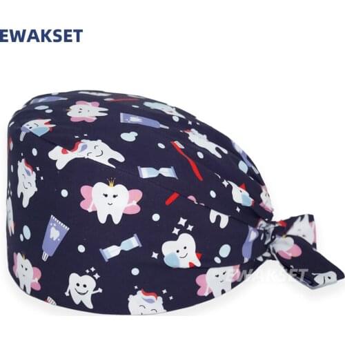 Unisex Cotton Working Scrub Cap Surgicals Caps with Sweatband for Women Men