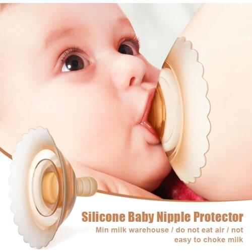 Silicone Nipple Protectors Lactating Mothers Areola Shields Protection Cover Breastfeeding Food Grade Silicone Breast Nipples