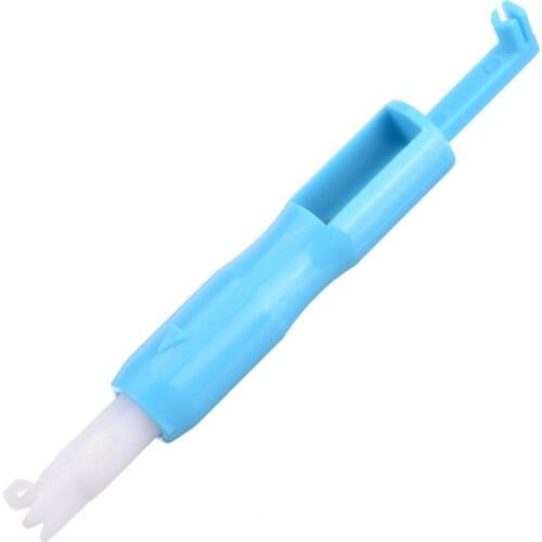 Blue Plastic Needle Threader Stitch Insertion Tool Automatic Charger Lead Wire Guide for Sewing Machine Needle Inserter Tools