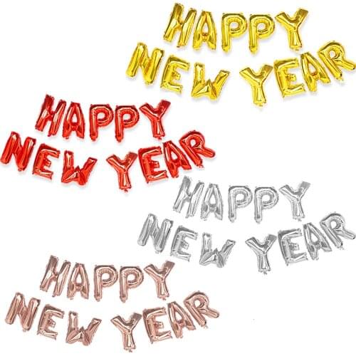 12pcs 16inch Letter Balloons Happy New Year 2020 Festival Family Party Birthday Party Decorations Kids