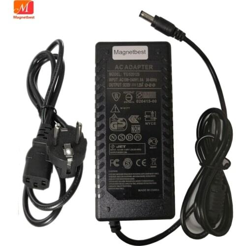 52V 1.25A AC DC Adapter Charger For POE Switch 8 / 9 Port Power Supply with AC Cable Cord