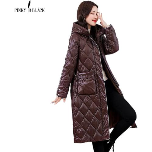 PinkyIsBlack Winter Clothes Women Fashion Outwear Casual Jacket Winter Coat All-Match Hooded Warm Loose Thick Long Parka Women