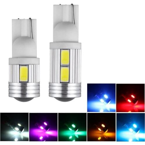 1Pcs T10 LED Bulb 12V White 5730 10SMD 5630 6SMD Car W5W LED Signal Light Wedge side Door Clearance Lights Interior Dome Lamps