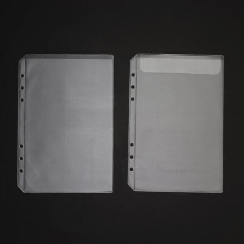 10PCS Transparent A5 Binder Pocket Refill Organiser Zip Lock Envelope Binder Pocket A5 Binder 2 Pocket Sleeves