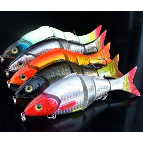 2 Pieces Fishing Lure 12.5cm 22g 3D Eyes 4-Segment Fishing Hard Lure Crankbait With 2 Hook Fishing Baits Pesca Cebo