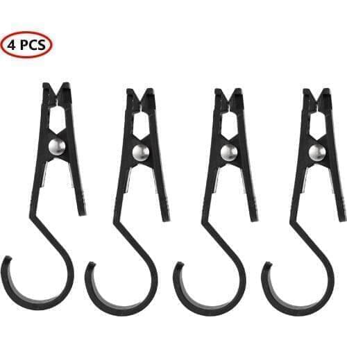 4 Outdoor Tent Canopy Plastic Hooks Portable Bracket Non-slip Fixed Cloth Hanger Durable Clip Hooks Camping Multifunctional Tool
