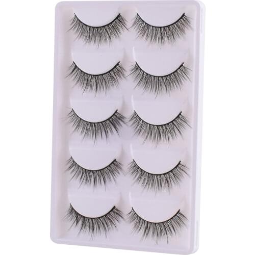 3D Mink Hair False Eyelashes Extension Big Eyes Makeup Natural Wispy Lashes Handmade Cruelty-Free Criss-Cross Eyelash