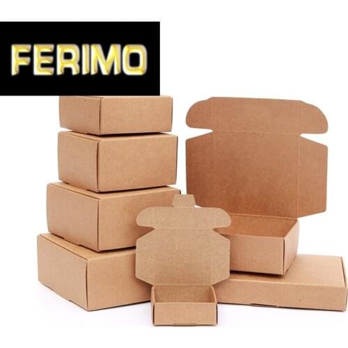 50pcs / kraft carton black and white packaging carton Festival party gift soap carton supports customized size and logo printing