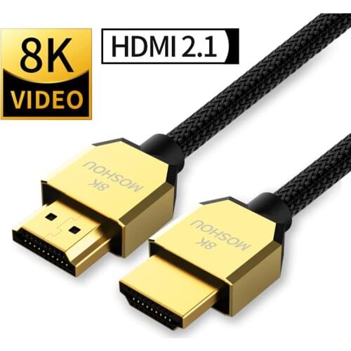 8K 60Hz 4K 120Hz HDMI 2.1 Cables 48Gbps ARC HDR HiFi MOSHOU Video Cord for PS5 NS Projector High Definition Multimedia Interface