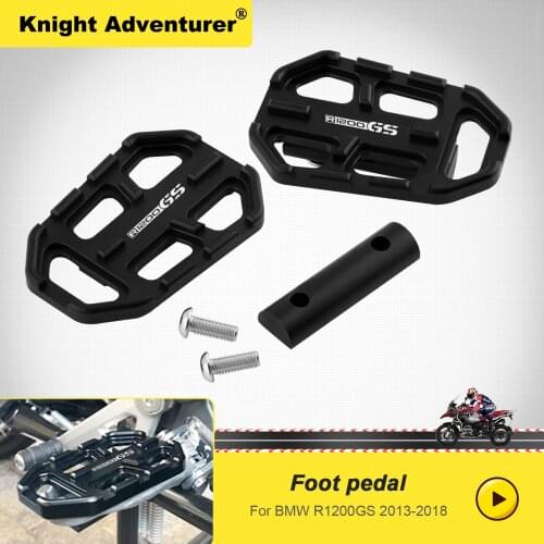 CNC Aluminum Motorcycle Billet Wide Foot Pegs Pedals Rest Footpegs For BMW G310GS F750GS F850GS R1200GS R Nine T Scrambler