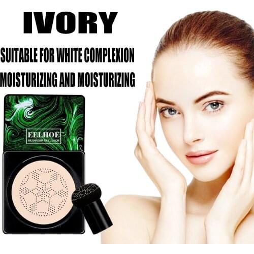 Mushroom Head Foundation BB Cream with Mushroom Makeup Sponge Easy to Apply