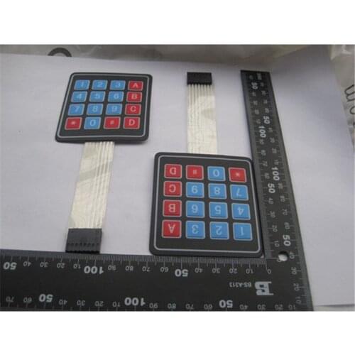Large keys 4*4 matrix keyboard Microcontroller external expansion keyboard Membrane keyboard