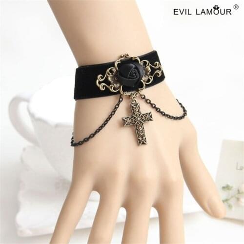 Handmade bracelet velvet cross pendant summer sex wristband Intimate goods