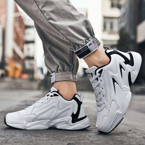 Brand PU Running Shoes Men Rubber Platform Sports Shoes For Male Size 36-45 Zapatillas Hombre Mens Sneakers Spring Autumn Winter