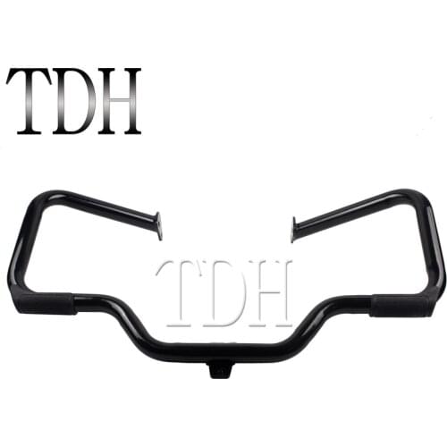 Black Chrome Engine Guard Crash Bar Protector For Harley Touring Road King Street Electra Glide FLHT FLHX FLHR FLTR 1997-2008