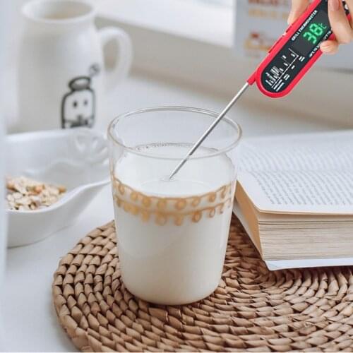 203F Kitchen Digital Thermometer with Foldable Long Probe Remote Range Cooking Food Temperature Measuring Gauge for Grilling and