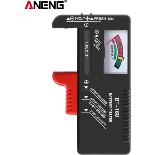 ANENG BT168 Digital Battery Tester Volt Checker for AA AAA 9V Button Multiple Size Battery Voltage Meter Multimeter Tools