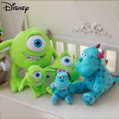Disney Plush Toys Monsters University Mike Wazowski Big Eyes Sulley Sullivan Best Kid Girls Birthday Gift Bed Decoration 20-40cm