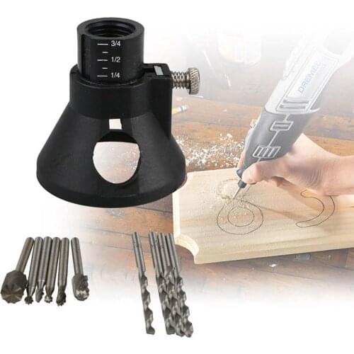 Dremel Rotary Multi Tool Cutting Guide HSS Router Drill Bits Set Attachment Kit