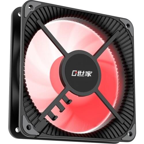 FC120 red light smart version 12CM silent single fan small four-pin 9 fan blade chassis cooling fan