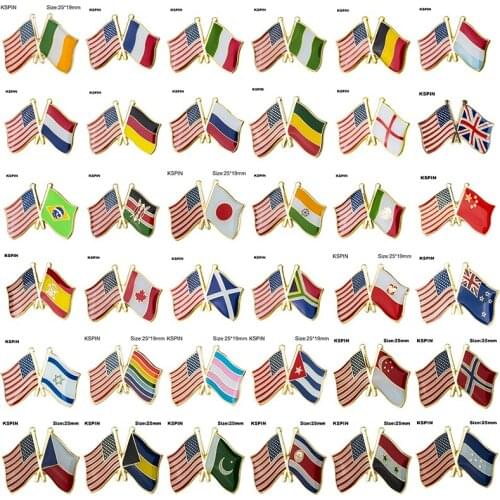 Flag Laple Pin Badge Brooch U.S.A friendship Ireland France Italy Nigeria Belgium Luxembourg Netherland Germany Russia England