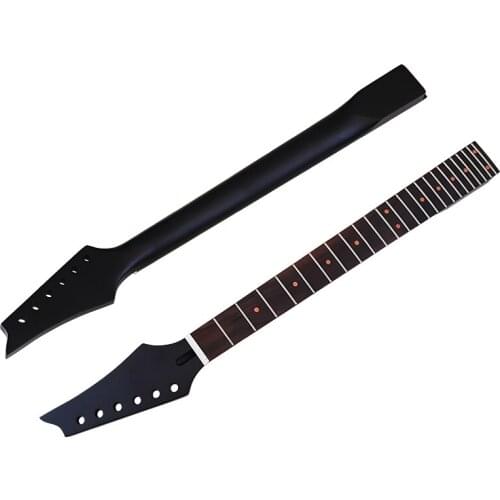 6 Strings Electric Guitar Neck Canada Maple Neck Rosewood Fingerboard Full Black 24 Frets Red Position Marks 5.7cm Heel Width