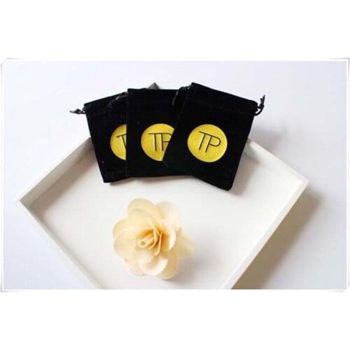 Customized yellow Logo velvet bag drawstring gift bags velvet pouch Free Shipping