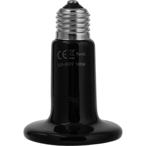 Pet Ceramic Heating Lamp 25W 50W 75W 100W 150W 200W IR Heat Emitter Bulb 220-240V Turtle Snake Lizard Heater Lamp