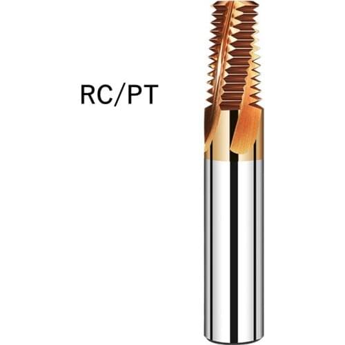 Inch RC/PT Thread Milling Cutter Full Tooth Type Tungsten Steel End Mill 1/16" 1/8" 1/4" 3/8" 1/2" 3/4" 7/8"