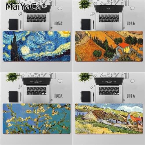 Maiya van gogh starry night art MousePads Computer Laptop Anime Mouse Mat Free Shipping Large Mouse Pad Keyboards Mat