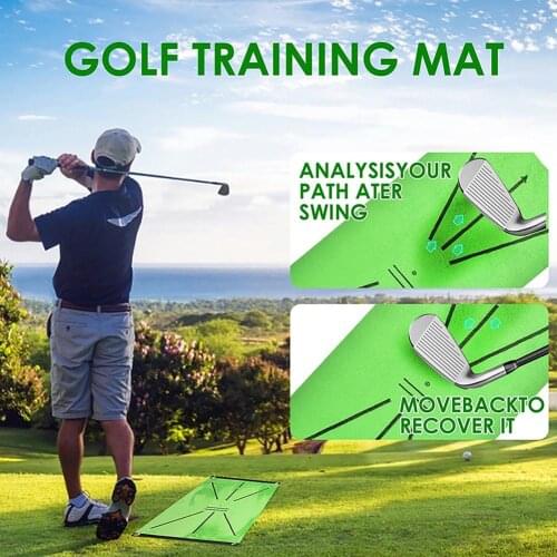 Golf Training Mat For Training Aid Pad Durable Multiple Functions Golf Practice Mat Neoprene Swing Ball Golf Swing Mat