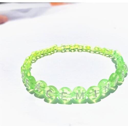 KPOP G-Dragon Green Strand Bracelets PEACEMINUSONE Jewelry Daisy Unisex Elastic Bracelets