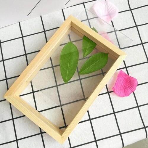 Magnet Wooden Picture Frame DIY Photo Poster Painting Hanger 50cm Teak Wood UK
