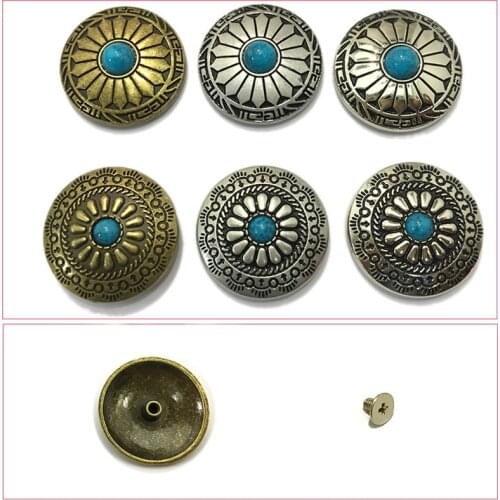 Highend trendy Ancient bronze ornate decorative Button 5pcs fashion sewing making handmade luggage leather wallet buckle